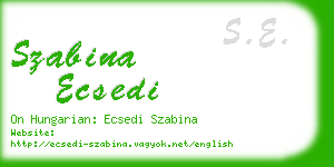 szabina ecsedi business card